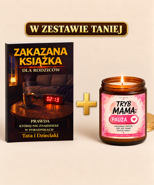 Zestaw rodzica książka i świeczka